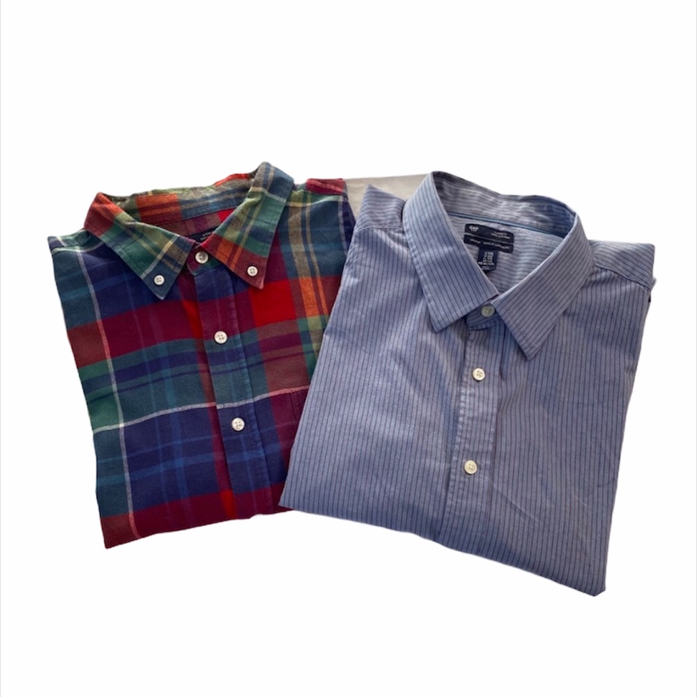 2 - GAP Long Sleeve Button Down Shirts